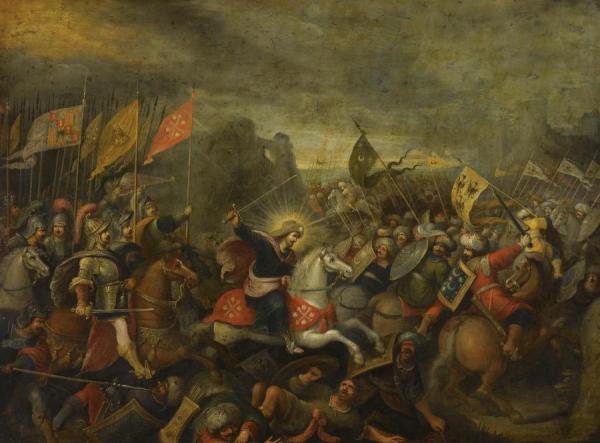 St James The Greater At The Battle Of Clavijo by Frans Francken The Younger Oil Painting Reproductions