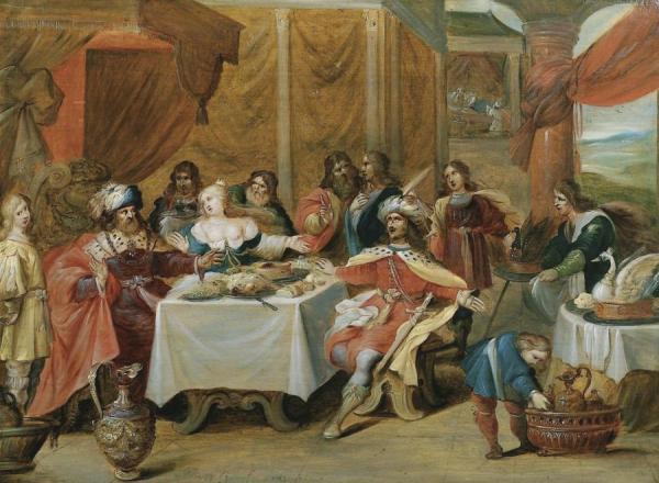The Banquet Of Esther by Frans Francken The Younger