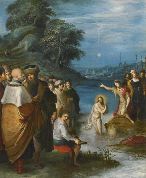 The Baptism Of Christ by Frans Francken The Younger