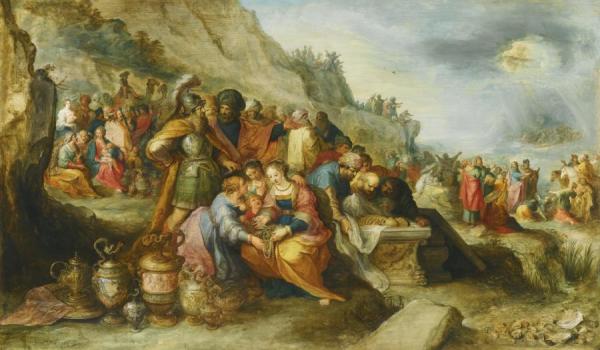 The Israelites, After Crossing The Red Sea, At The Tomb Of The Patriarch Joseph by Frans Francken The Younger