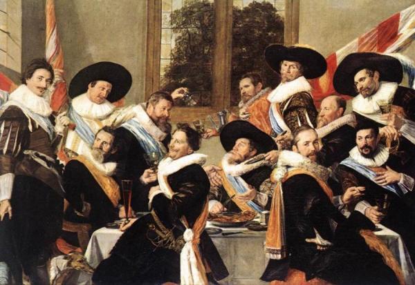 Banquet Of The Officers Of The St George Civic Guard Company by Frans Hals Oil Painting Reproductions