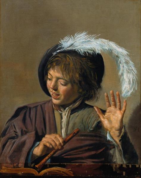 Singing Boy With Flute by Frans Hals