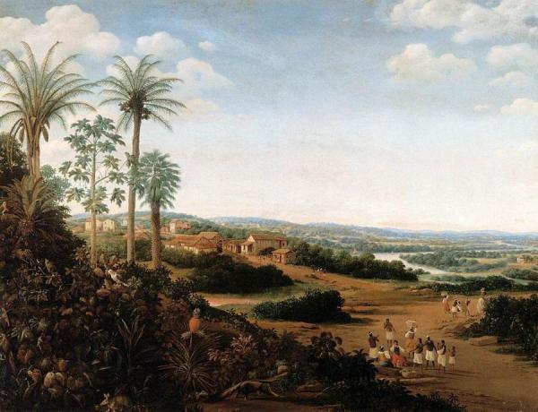 The Home Of A 'labrador' In Brazil by Frans Post