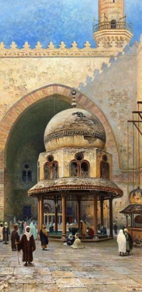 Outside The Mosque by Frans Wilhelm Odelmark