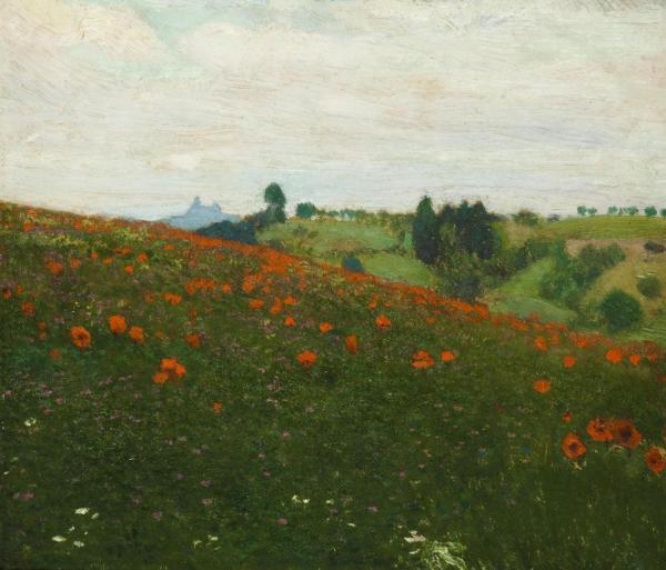 A Landscape Below The Ruin Of Trosky Castle by František Kaván