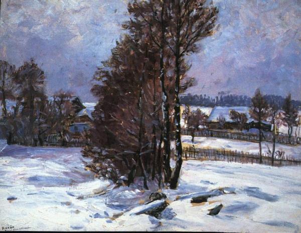 A Winter At Vítanov by František Kaván Oil Painting Reproductions