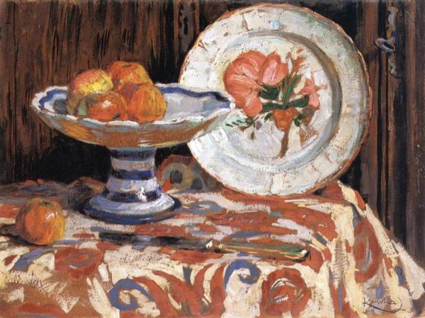 Fruit Bowl With Apples by Frantisek Kupka