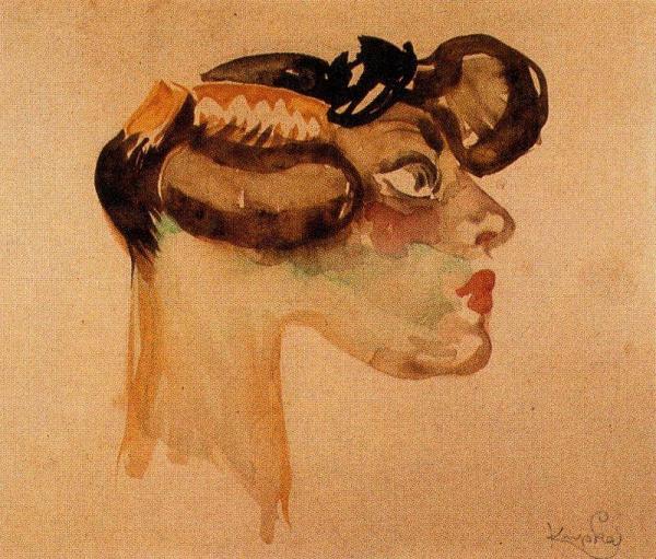 Head Of Slut by Frantisek Kupka Oil Painting Reproductions