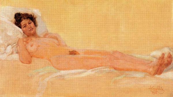 Lying Naked by Frantisek Kupka