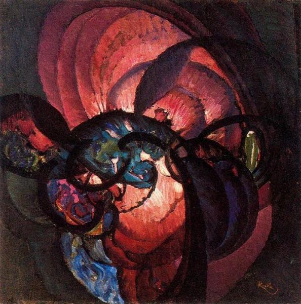 Twisted Black Lines by Frantisek Kupka Oil Painting Reproductions