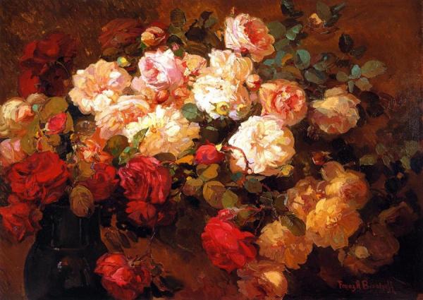 A Bouquet Of Roses by Franz Bischoff