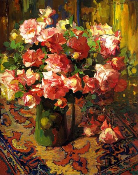 A Bouquet Of Roses by Franz Bischoff
