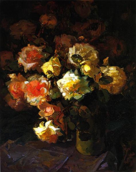 A Tapestry Of Roses by Franz Bischoff