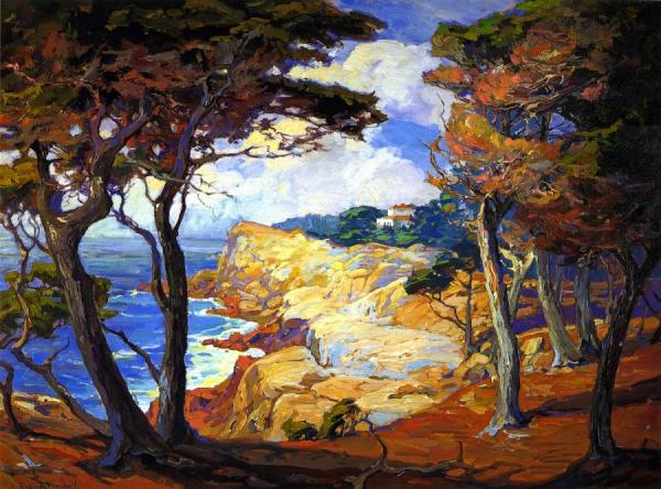 Franz Bischoff A Villa On The Monterey Coast