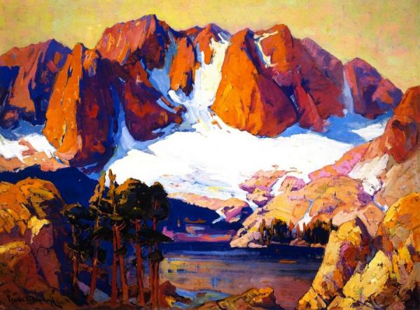 Alpenglow, High Sierras by Franz Bischoff