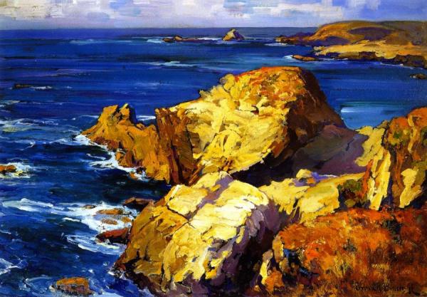 Rocks Along The Coast by Franz Bischoff