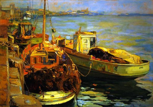 San Pedro Fishing Boats by Franz Bischoff
