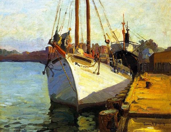 San Pedro Harbor by Franz Bischoff