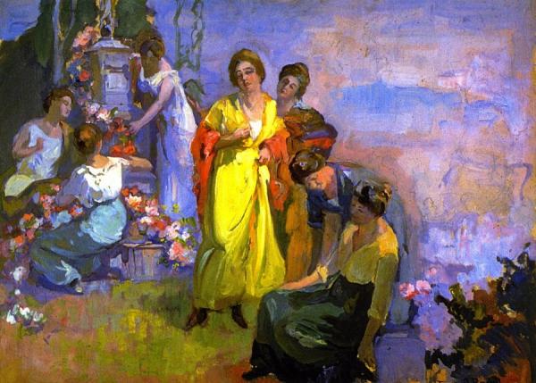 The Yellow Dress by Franz Bischoff