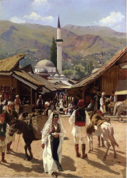 View Of Bascarsija, Sarajevo by Franz Leo Ruben