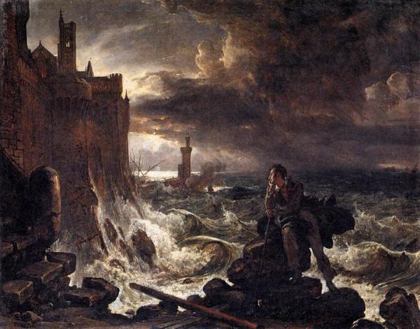 Night Piece From The Closing Scene Of 'rené' By Chateaubriand by Franz Ludwig Catel Oil Painting Reproductions