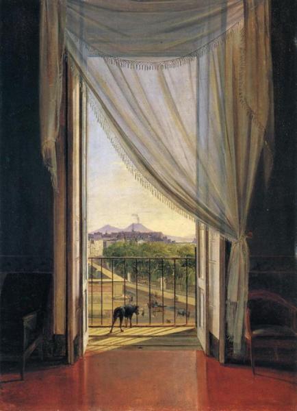View Of Naples Through A Window by Franz Ludwig Catel