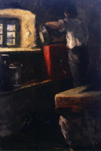 Alpine Herdsman In His Cottage by Franz Marc