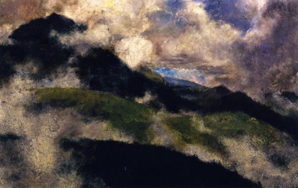 Alpine Landscape With Rising Fog by Franz Marc
