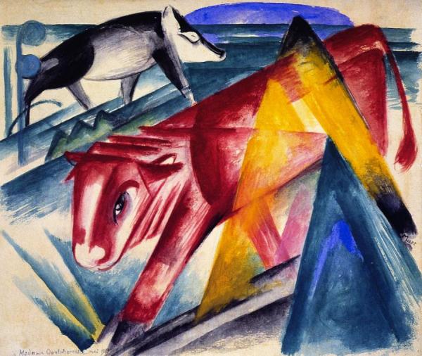 Calf And Pig by Franz Marc Oil Painting Reproductions