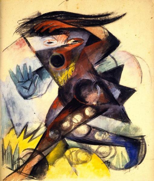 Caliban Figure For Shakespeare's 'tempest' by Franz Marc