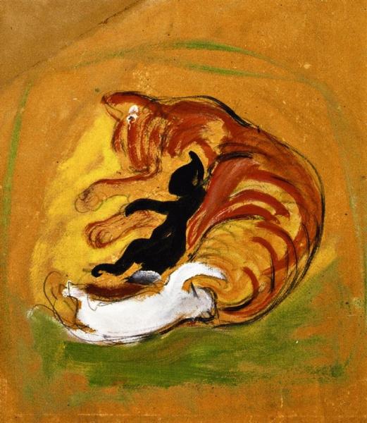 Cat With Kittens by Franz Marc