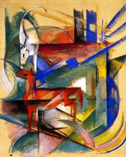 Composition Of Animals Ii by Franz Marc