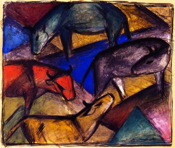 Cows by Franz Marc