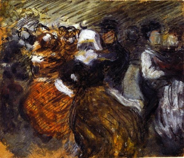 Dancing Fishermen In Brittany by Franz Marc