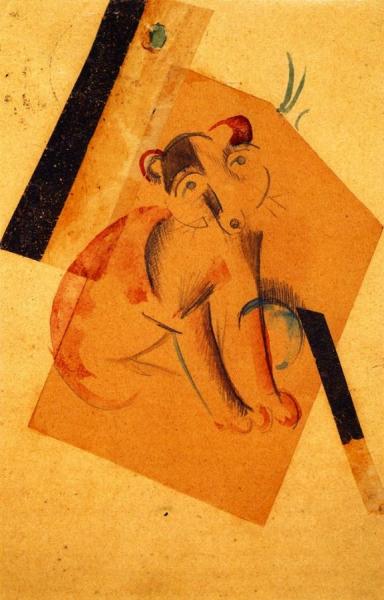 Dog In Expectation by Franz Marc