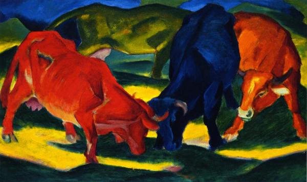 Fighting Cows by Franz Marc