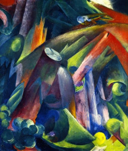 Forest Interior With Bird by Franz Marc