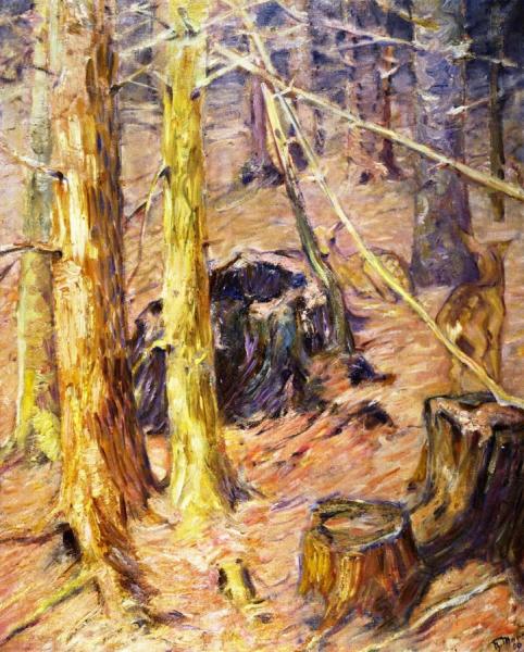 Forest Interior With Deer by Franz Marc