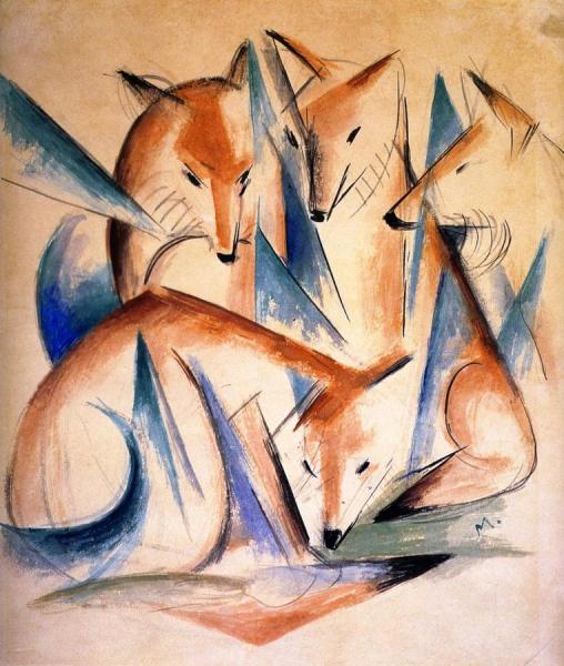 Foxes by Franz Marc