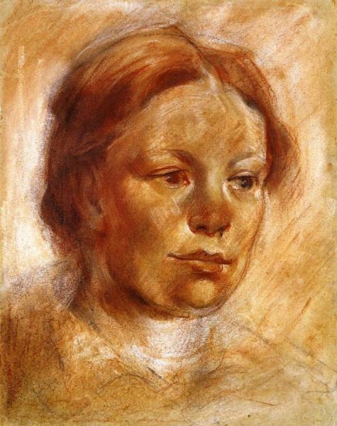 Girl's Head (maria Franck) by Franz Marc