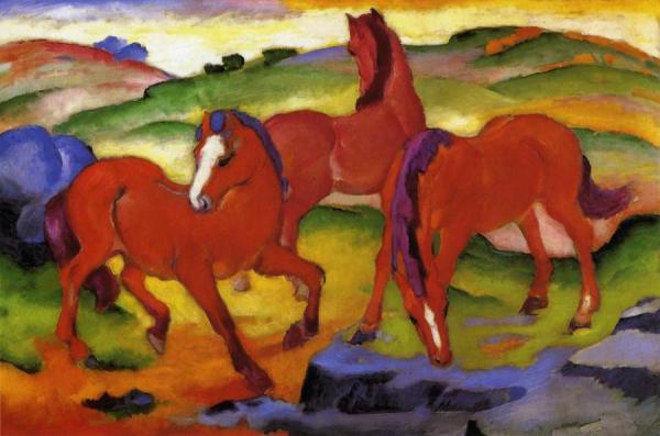 Grazing Horses Iv by Franz Marc