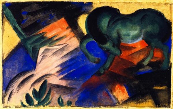Green Horse by Franz Marc