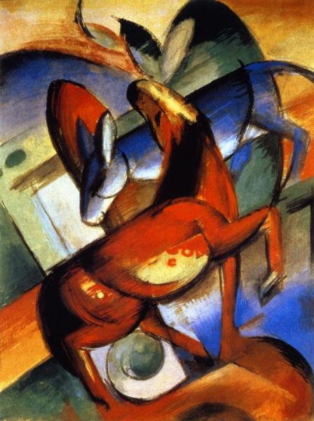 Franz Marc Horse And Donkey