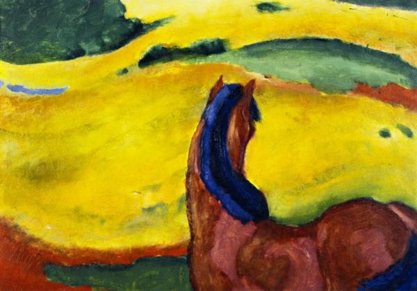 Horse In A Landscape by Franz Marc