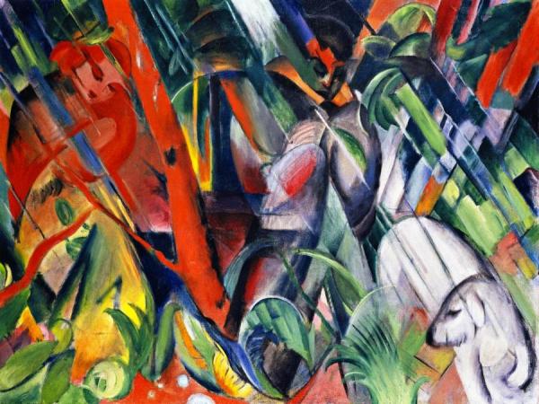 In The Rain by Franz Marc