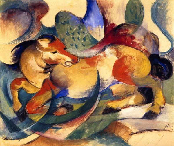 Jumping Horse by Franz Marc