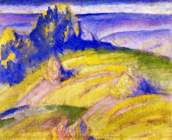 Landscape: Foothills Of The Alps by Franz Marc