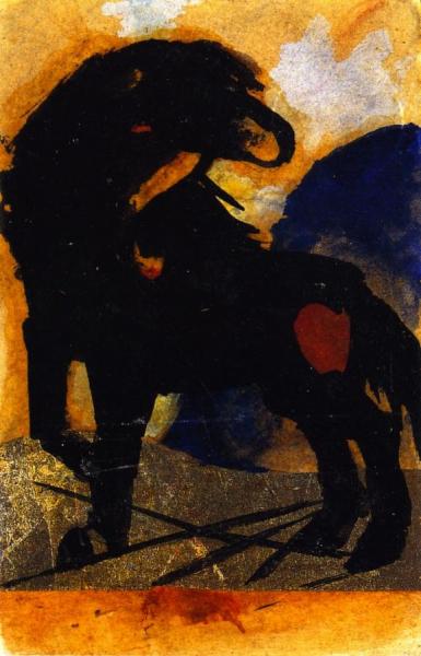Little Black Horse by Franz Marc