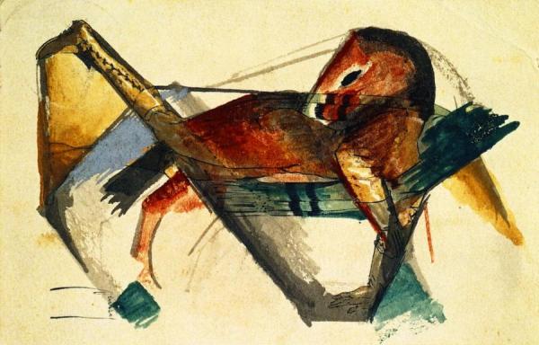 Little Horse In Cool Pink by Franz Marc