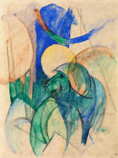 Mandrill by Franz Marc